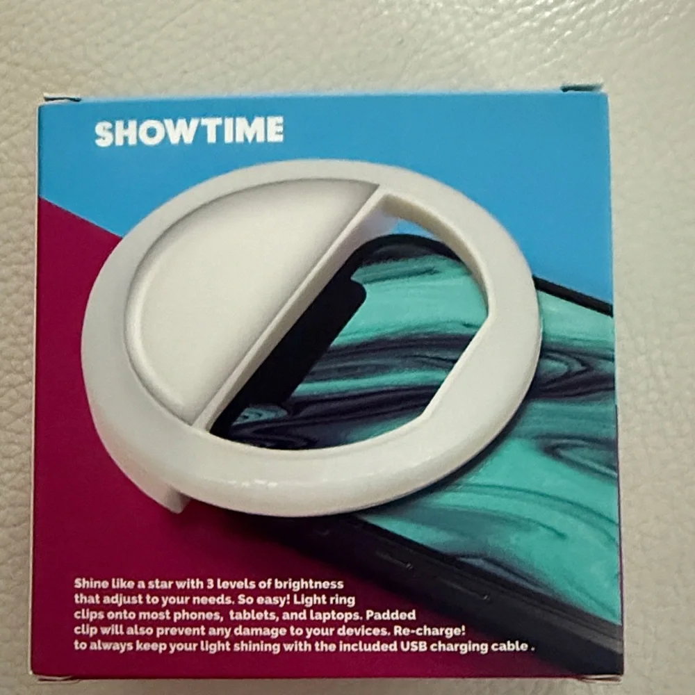 Black Showtime Selfie Ring Light NEW